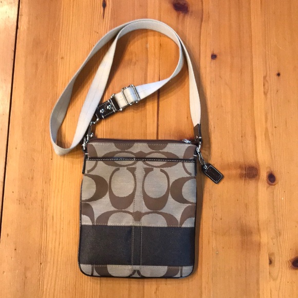 Coach Handbags - Coach Signature Jacquard Crossbody Swingpack Bag